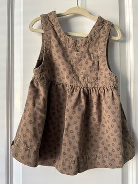 Zara Cheetah Patterned Jumper Pinafore Dress
